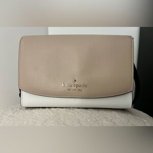 Kate Spade Tan and White Crossbody Bag